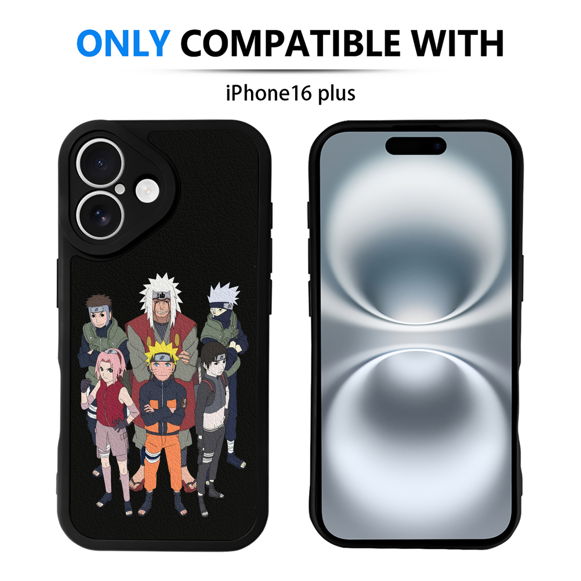（画像用） NARUTO -ナルト- うずまき ナルト Uzumaki Naruto 【iPhone 16シリーズ対応】シリコンスマホケース（レザー調） 材質：シリコン